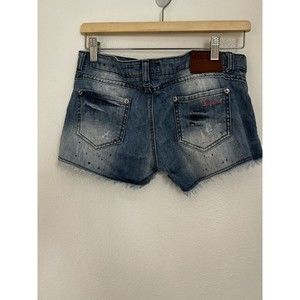 Dsquared denim shorts Size M/30 Italy Distressed Shorty Cut Offs Raw Hem
